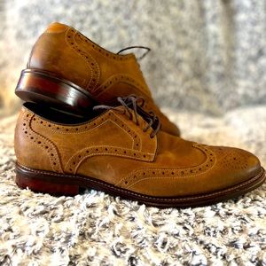 🌟Johnston & Murphy J&M FLEX leather wing tip shoes.